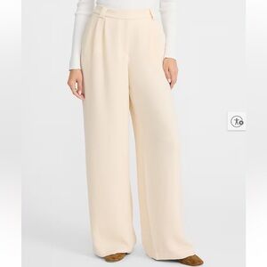 Express NWT Wide Leg Trouser High Rise Cream Pants Size 2